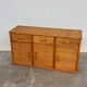 Vintage rattan & bamboo sideboard / credenza, 1970s
