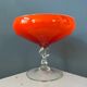 Vase / verre de style Murano vintage rouge