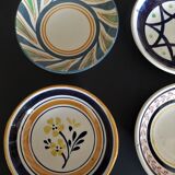 Series of four hollow plates for dolls tea set in earthenware XXth