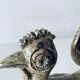 Sandstone rooster signed André Rozay, La Borne