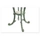 Patinated cast iron harness with marble tops
