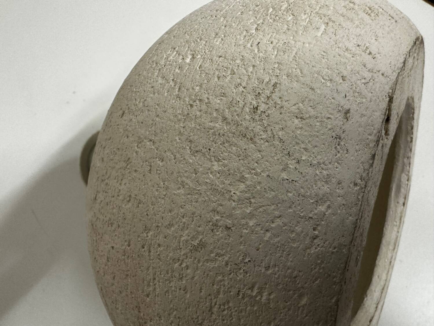Vintage round plaster lamp base h 20 cm