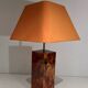 Pair of Plexiglass Lamps Imitating Tortoiseshell, French Work,