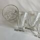 Set of 6 modernist shot glasses in cut crystal with flat ribs, 1950s