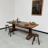 Monastery farm table in oak 1900