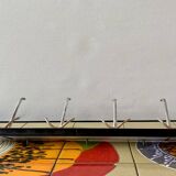 Portemanteau vintage en Formica orange - 4 crochets