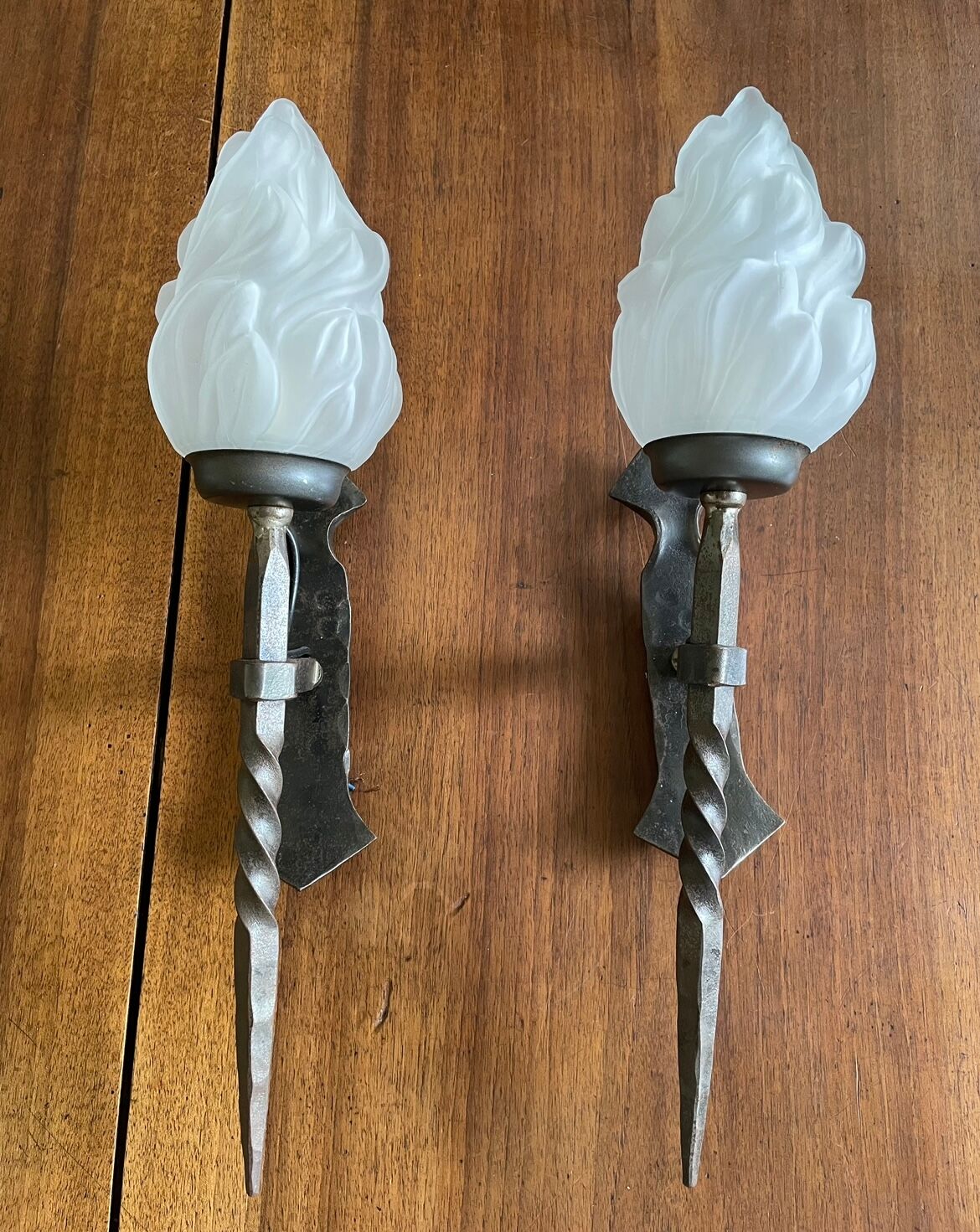Torch wall lamps