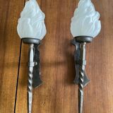 Torch wall lamps
