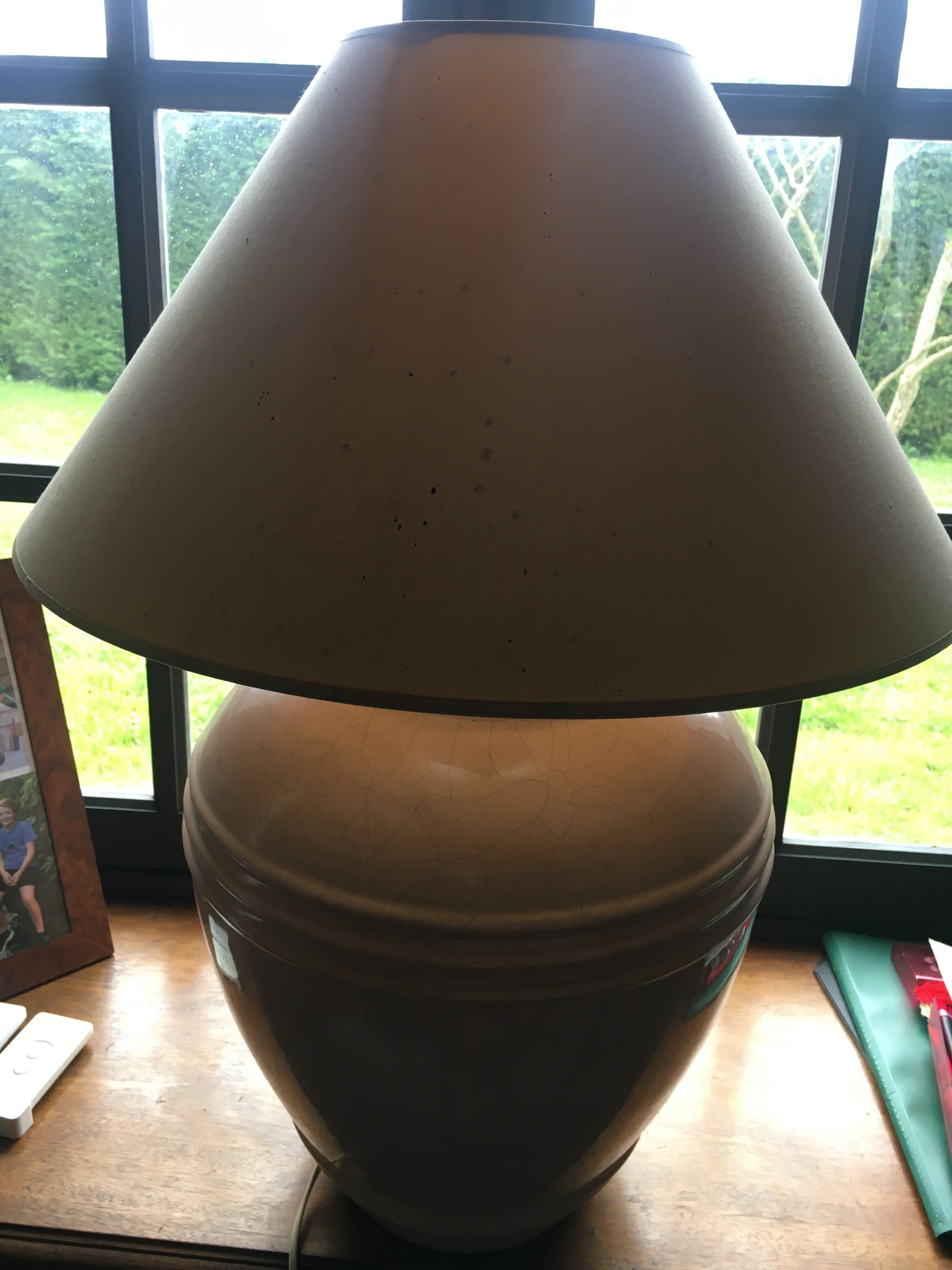 Pink ceramic lamp