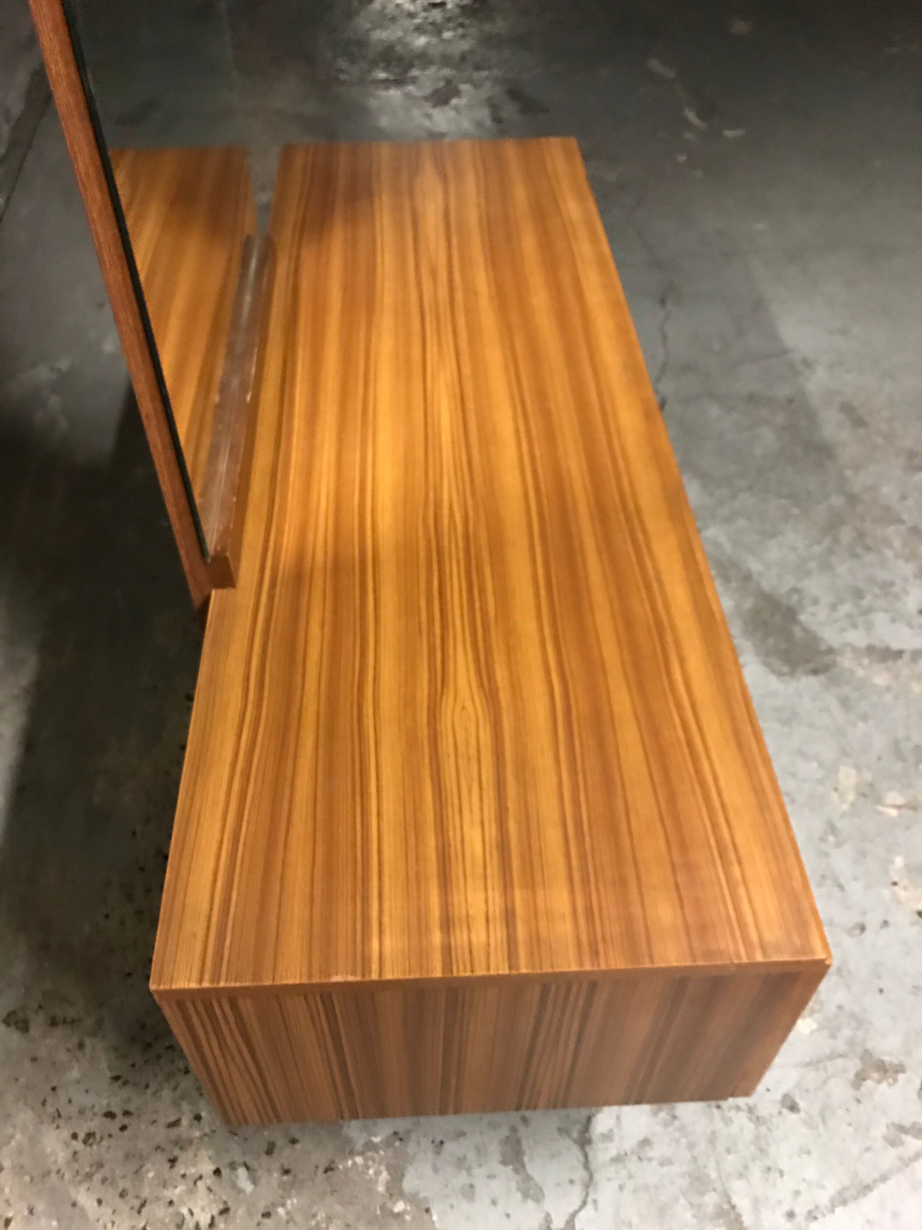 Dressing table with mirror, vintage 1970