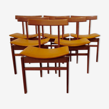 Set of 6 teak dining chairs by Inger Klingenberg for France & Daverkosen 1960