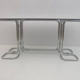 Table à manger italienne en verre fumé par Giotto Stoppino, années 70
