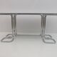 Giotto Stoppino Mid-Century Modern Italian Glass Smoked Top Dining Table,70