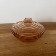 Sucrier en verre rose