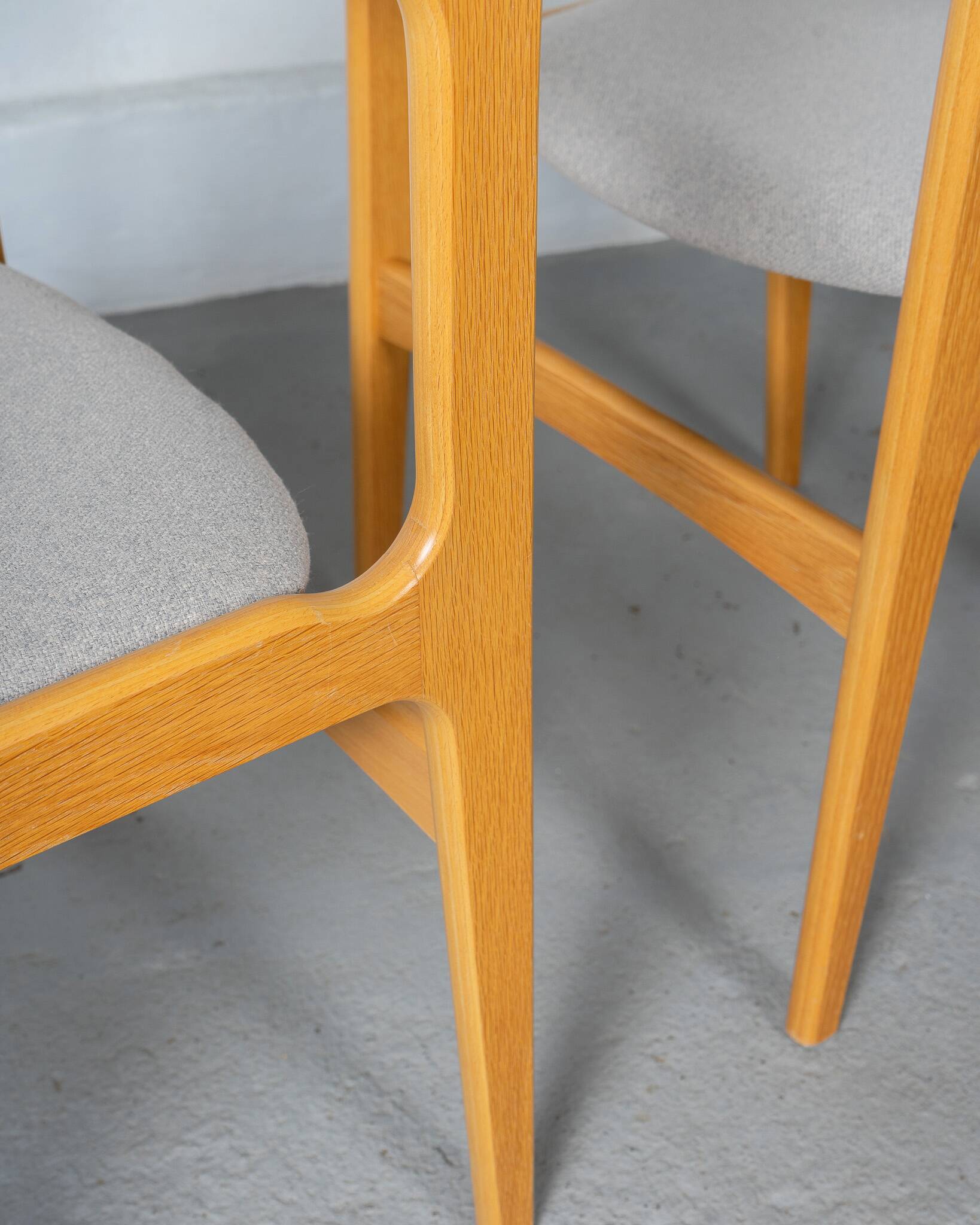 Set of 2 Danish Chairs by Erik Buch made of Oak