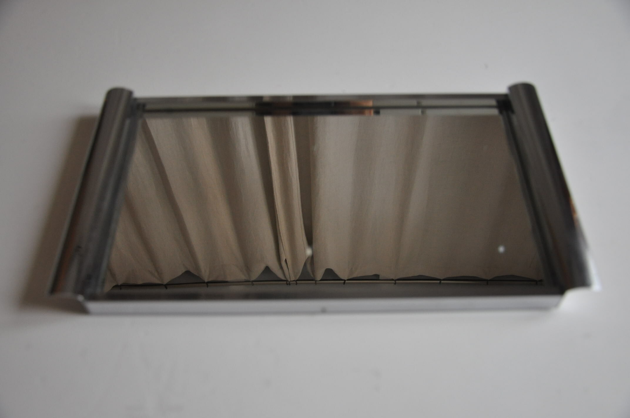 Plateau miroir métal chromé vintage