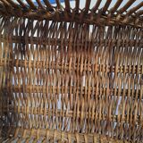 Old rattan laundry basket