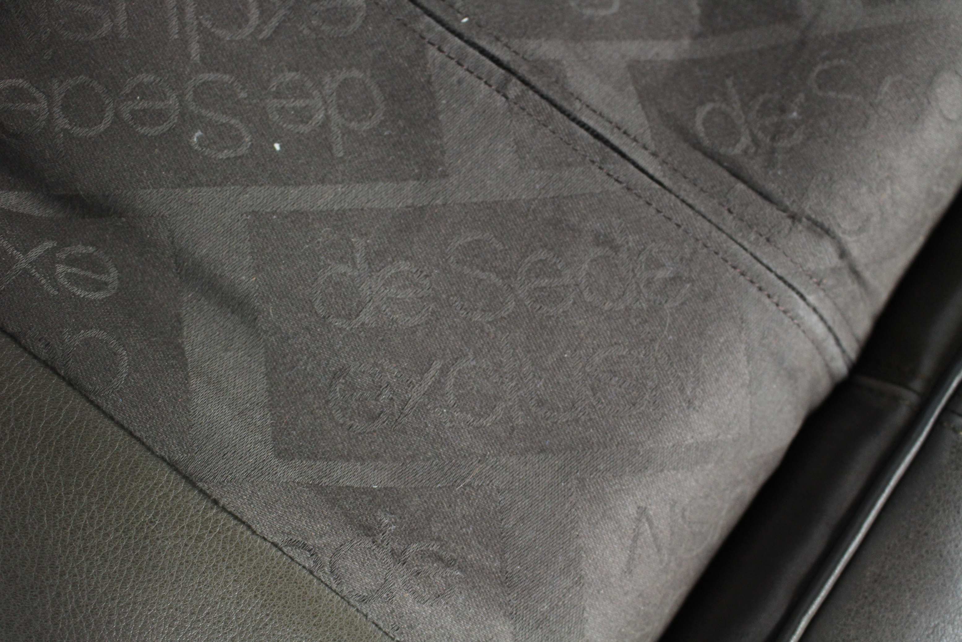 Pair of buffalo leather lounge chair 1970's