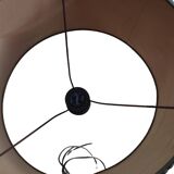 Pair of empire style lamps with red lampshades