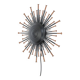 Rare large Dantoft “Sunburst” wall lamp / black / copper / mid-century design / 1960s