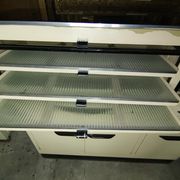 Dentist furniture in metal and black opaline top 1950