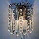 Pair of Italian wall lights Hollywood Regency with pendants and drops.