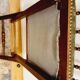 English folding chair - Vintage in wood and leather