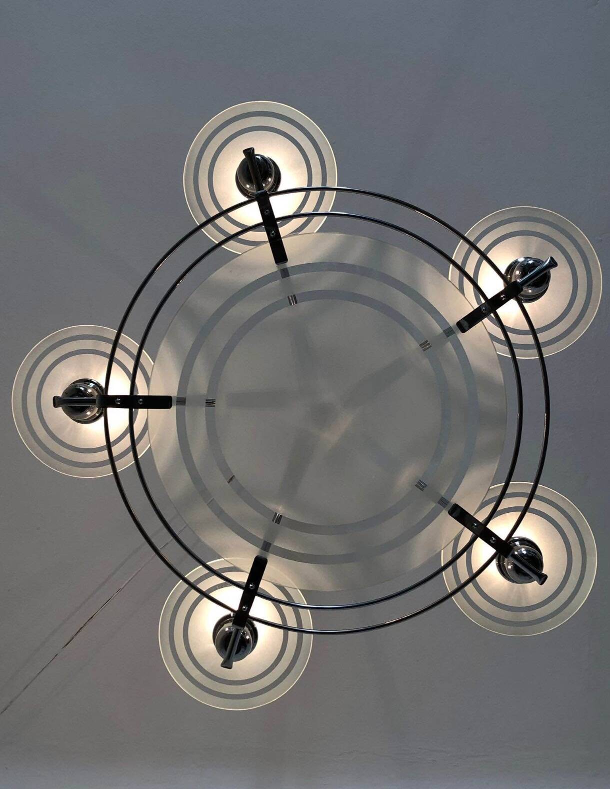 Art Deco ceiling lamp from France. 40's.