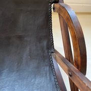 Vintage leather sling chair, 1980s