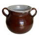 Black ass field vase in glazed clay 1950
