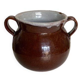 Black ass field vase in glazed clay 1950