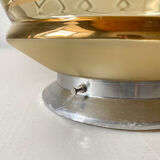 Ceiling lamp amber globe and golden border