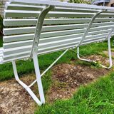 Banc de jardin ancien avec pieds en métal