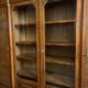 Showcase library in Neoclassical style, 1930, walnut burl and bronze.