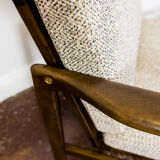 Pair of Restored Beige B-7522 armchairs by Zenon Bączyk, 1960’s