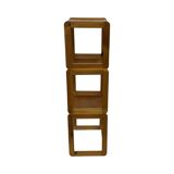 Ensemble vintage de trois tables d'appoint en pin, tables gigognes, années 1970