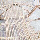 Rattan armchairs and table