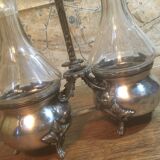 Silver and crystal oil and vinegar set