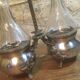 Silver and crystal oil and vinegar set