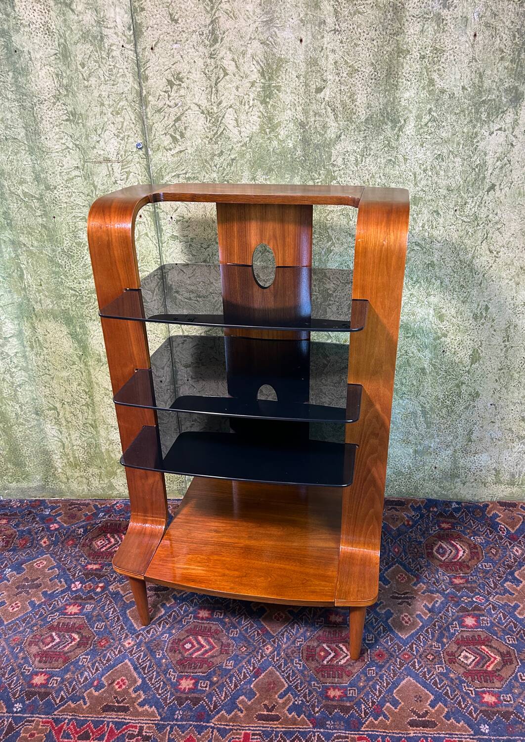Mid century retro vintage teak stand shelf 1970