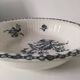 Large antique Gien hollow dish, Chardons blue model – fine 19th century earthenware