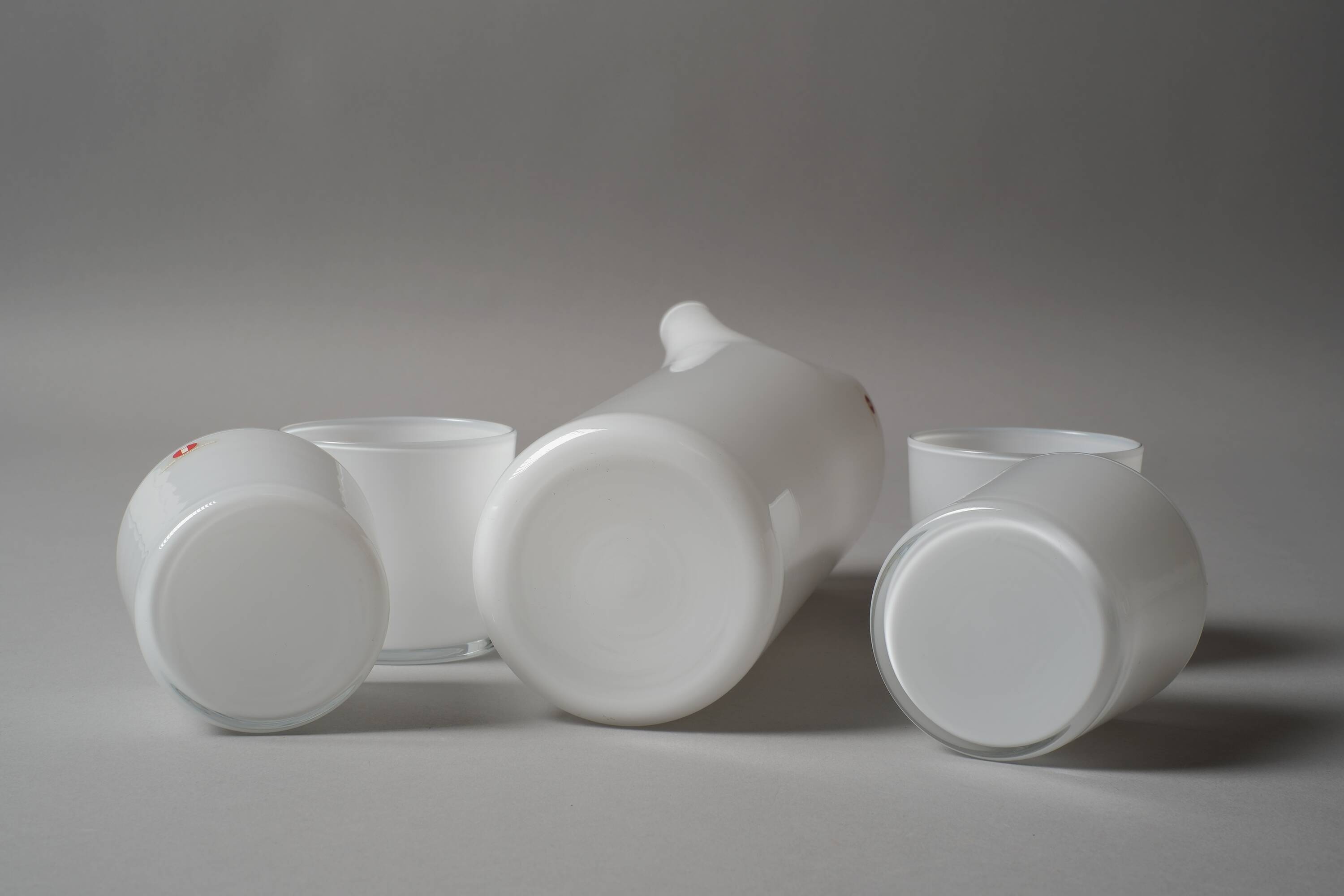 Iittala I-Lasi verre opalin blanc, Timo Sarpaneva, Finlande, années 1960