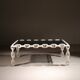 Brutalist Chain Link Coffee Table with Smoked Glass | France 1970s