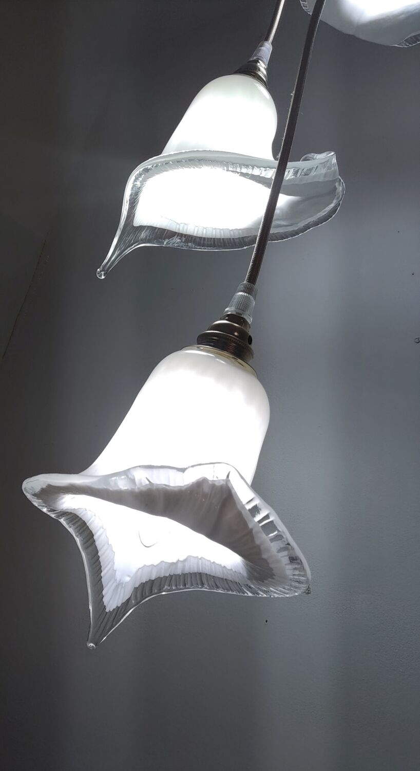 Murano calla lily cascade chandelier