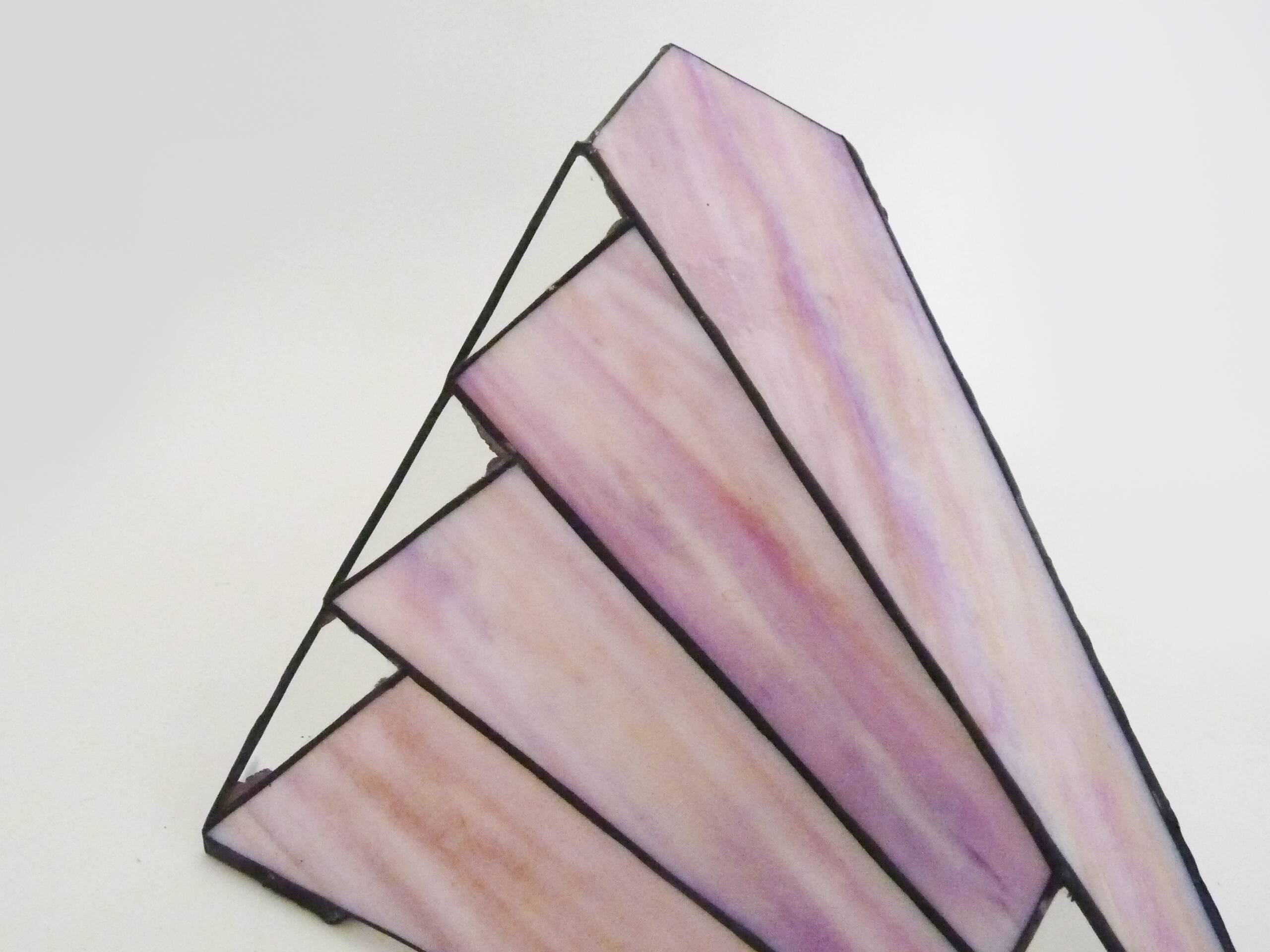 Pair of vintage Tiffany-style Art Deco glass paste wall sconces