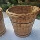 Pair of wicker plant pots
