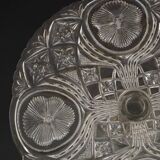Clear Art Deco Cake Stand Pressed Glass Vintage Cake Stand SIV Deposé