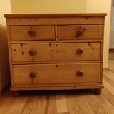 Commode 4 tiroirs en bois style anglais