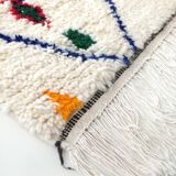 Moroccan Berber carpet Azilal ecru with colorful patterns 283x184cm