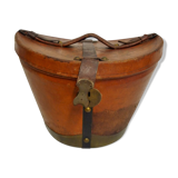 Leather hat box
